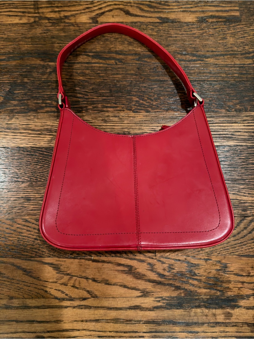Red Leather Shoulder Bag - Picture 2 of 15